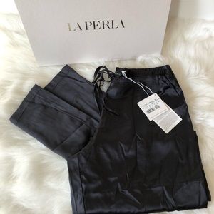 NEW La Perla Tags & Box Silk Pajama Pants black